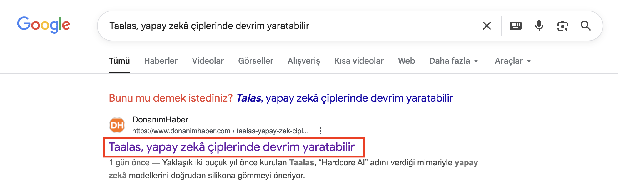 DonanimHaber SERP Title